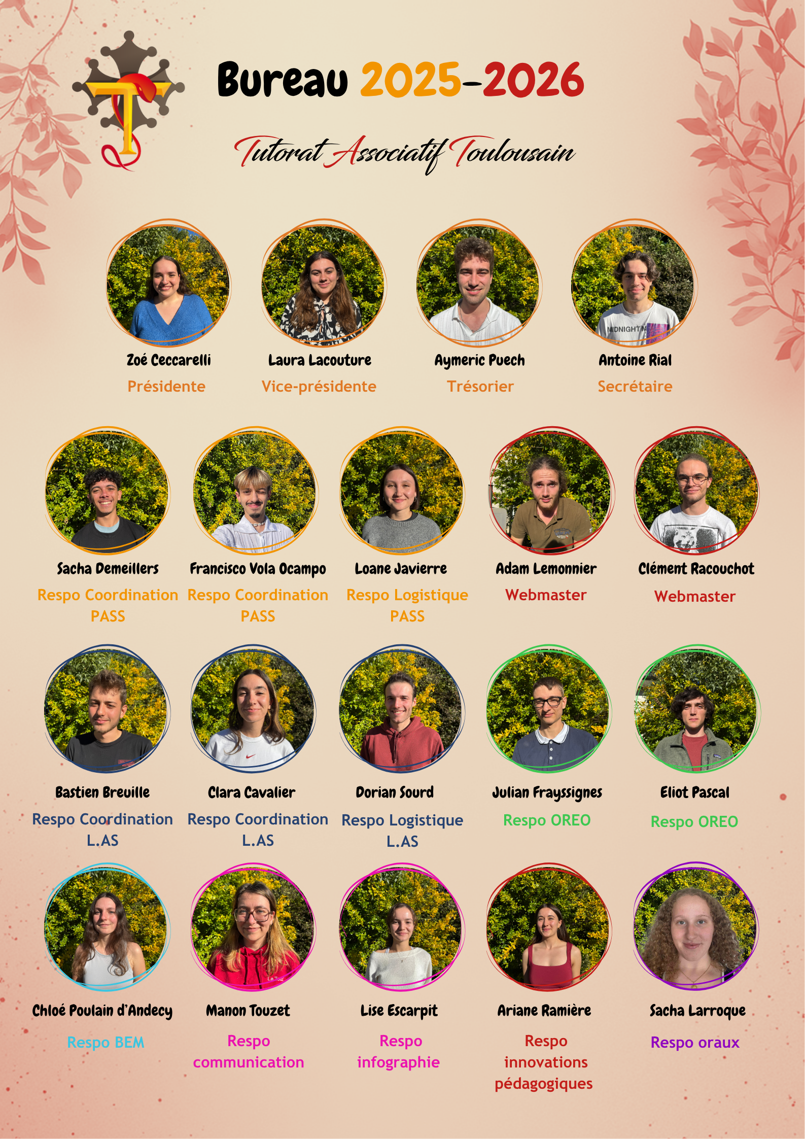 Trombinoscope du bureau 2024-2025